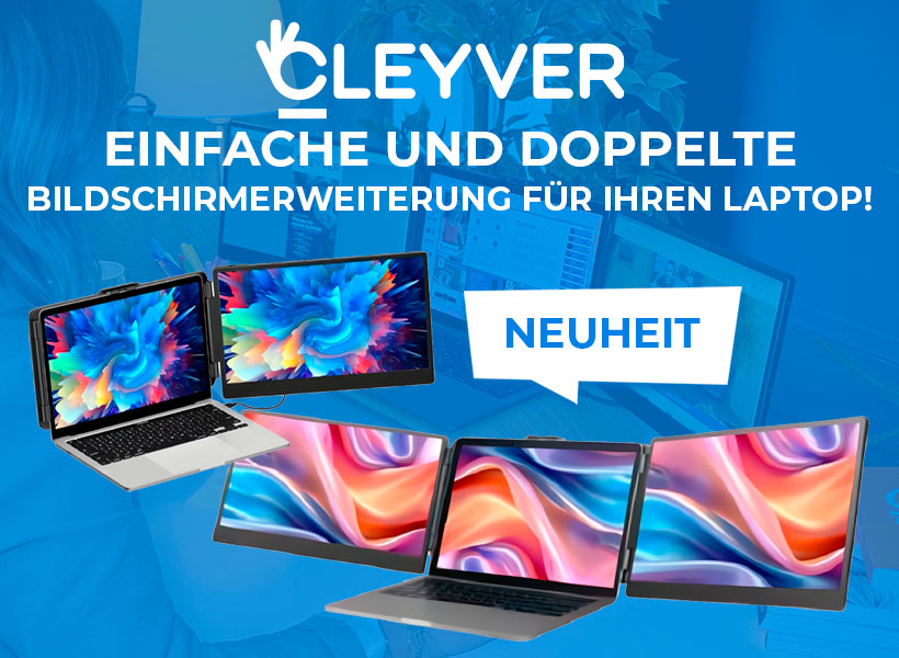 Cleyver 14 Laptop-Doppelbildschirm-Erweiterung